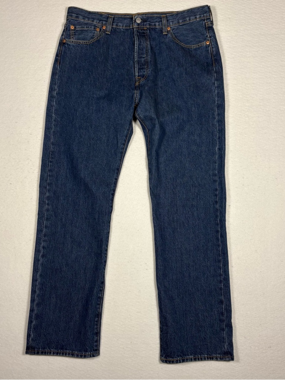 Levi's Men's 501 36x32 Original Straight Fit Jeans - Dark Wash Denim #P0022